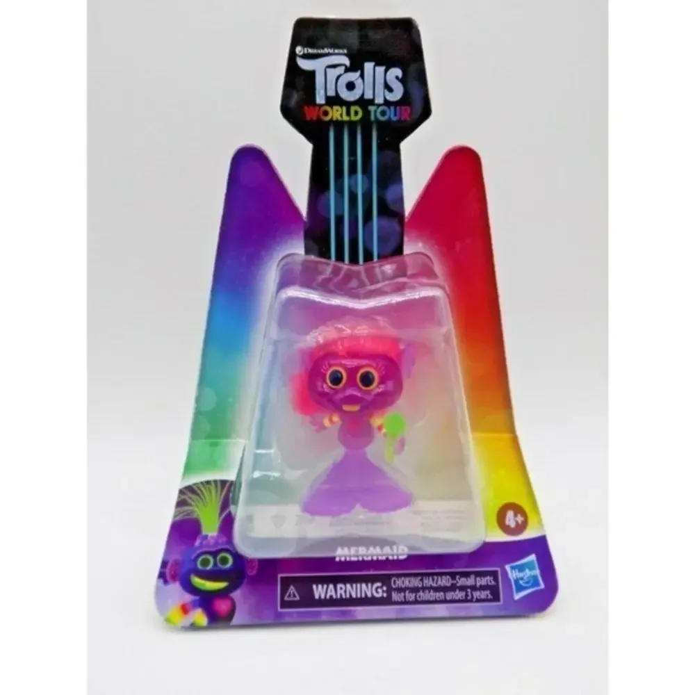 DreamWorks Trolls World Tour Mermaid Collectible Doll with Microphone Toy Figure